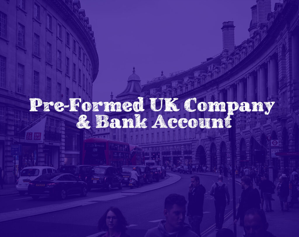 pre formed UK company Bank account